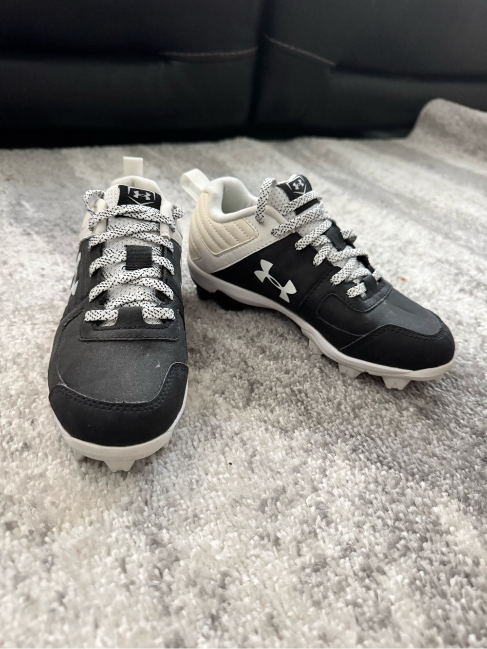 Under Armour Kids Black and White Athletic Sneakers